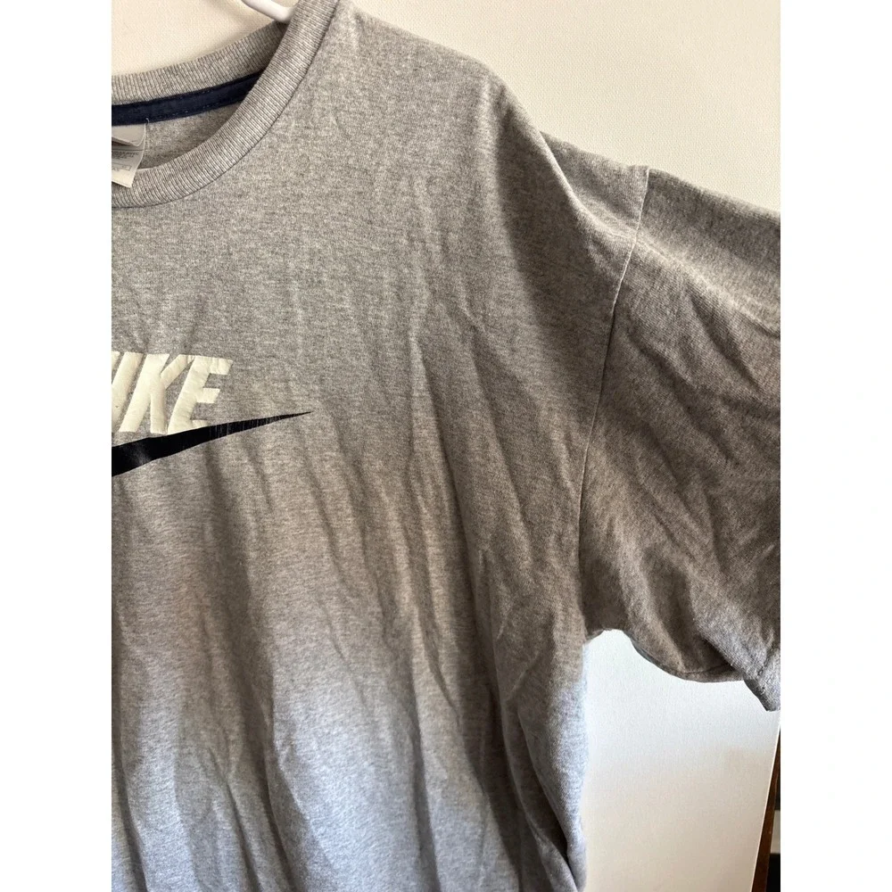 VTG Nike Gray T Shirt Large Swoosh Logo Tee Menswear Athleisure‎ Top